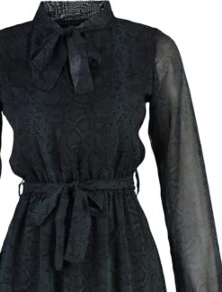 Trendyol Vrouwen Ballon Mouw Sjaalkraag Verschuiving Jurk -Trendyo Trendy Winkel 912x1200 1