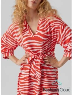 Vero Moda Jurk Vmseba 3/4 Abk Dress Wvn Ga Btq 10287798 Bittersweet/seba Dames Maat - L -Trendyo Trendy Winkel 916x1200