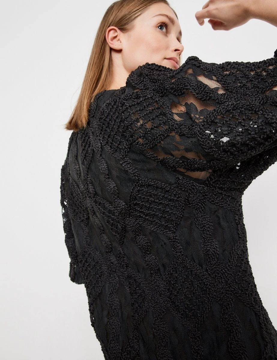 TAIFUN Dames Kanten Jurk Schwarz-42 7 TAIFUN Dames Kanten Jurk Schwarz-42 - Afbeelding 5