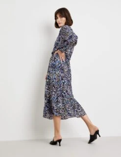 GERRY WEBER Dames Chiffon Jurk Ecru/Weiss/Blau Druck-40 -Trendyo Trendy Winkel 923x1200 34