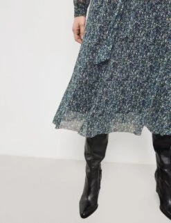 GERRY WEBER Dames Maxi-jurk Blau/Grün Druck-44