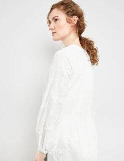 TAIFUN Dames Jurk Met A-lijn Offwhite-42 -Trendyo Trendy Winkel 923x1200 58