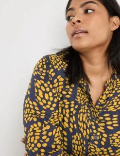 SAMOON Dames Jurk Met A-lijn Mood Blue Gemustert-46 -Trendyo Trendy Winkel 923x1200 64