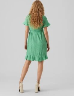 VERO MODA VMHENNA 2/4 WRAP FRILL DRESS WVN Dames Jurk - Maat XS -Trendyo Trendy Winkel 926x1200 3