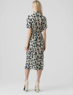 VERO MODA VMMENNY SS CALF SHIRT DRESS WVN GA Dames Jurk - Maat L -Trendyo Trendy Winkel 928x1200 1