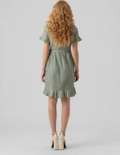 VERO MODA VMHENNA 2/4 WRAP FRILL DRESS WVN Dames Jurk - Maat M -Trendyo Trendy Winkel 929x1200