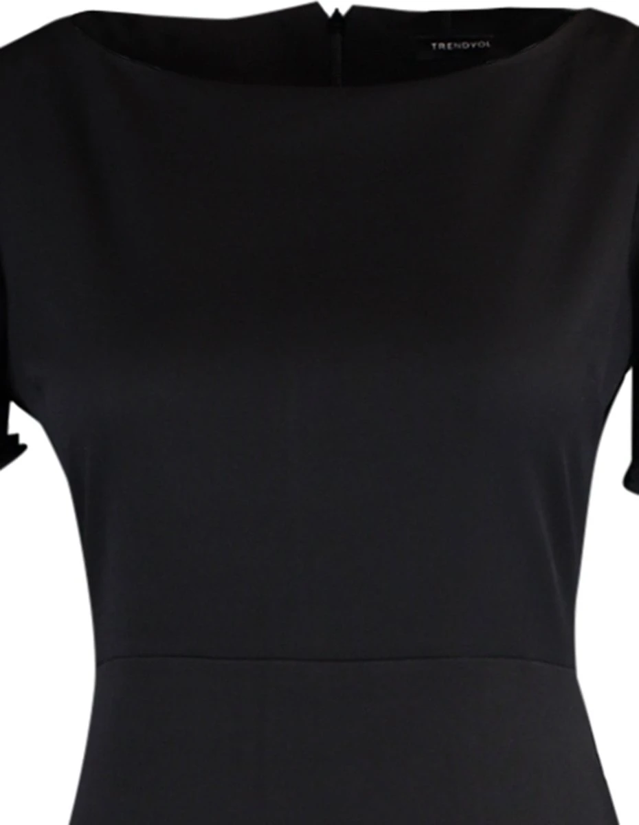 Trendyol Vrouwen Fluit Mouw Boothals Omslag Jurk 8 Trendyol Vrouwen Fluit Mouw Boothals Omslag Jurk - Afbeelding 6