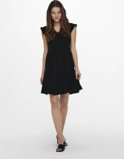 ONLY ONLMAY CAP SLEEVES FRILL DRESS NOOS Dames Jurk - Maat L -Trendyo Trendy Winkel 941x1200 2