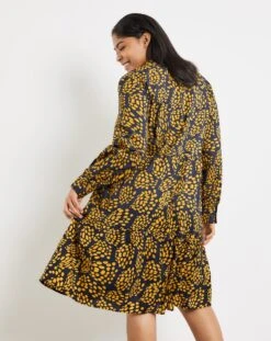 SAMOON Dames Jurk Met A-lijn Mood Blue Gemustert-46 -Trendyo Trendy Winkel 952x1200 6