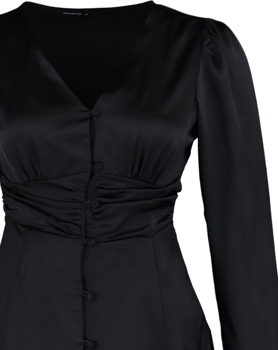 Trendyol Vrouwen Standaard Mouw V-hals A-lijn Plus Size Jurk 10 Trendyol Vrouwen Standaard Mouw V-hals A-lijn Plus Size Jurk - Afbeelding 8