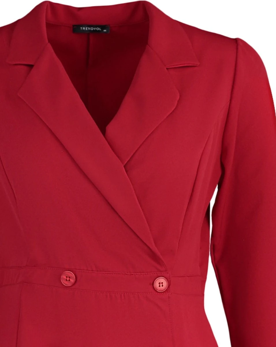 Trendyol Vrouwen Standaard Mouw Reverskraag Basis Grote Maten Jurk 9 Trendyol Vrouwen Standaard Mouw Reverskraag Basis Grote Maten Jurk - Afbeelding 7