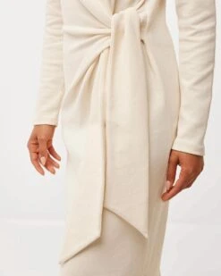 Mexx Longsleeve Jurk With Knot Dames - Off White - Maat L -Trendyo Trendy Winkel 960x1200 13