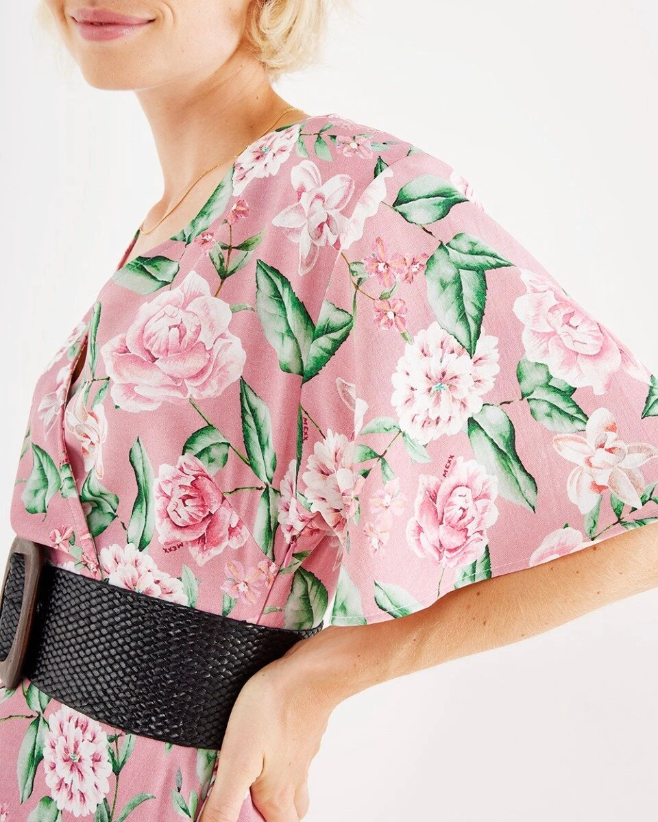 Mexx Wrap Jurk Dames - Old Pink - Maat XL 6 Mexx Wrap Jurk Dames - Old Pink - Maat XL - Afbeelding 4