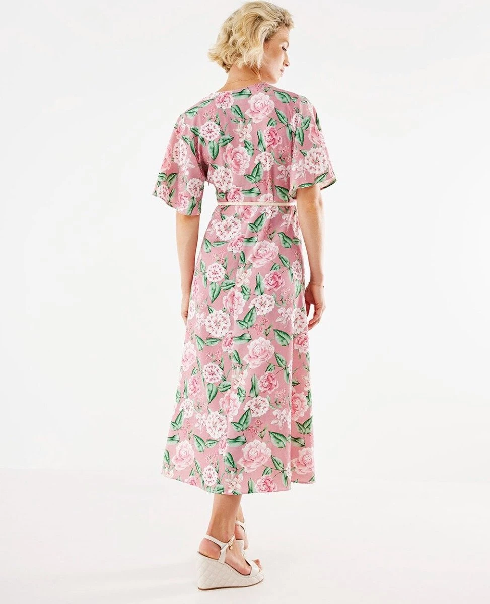 Mexx Wrap Jurk Dames - Old Pink - Maat XL 5 Mexx Wrap Jurk Dames - Old Pink - Maat XL - Afbeelding 3